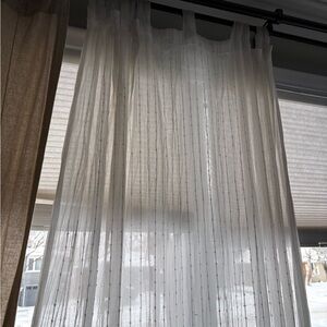 IKEA White Sheer Curtain Panel
